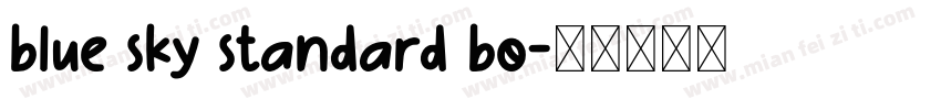 blue sky standard bo字体转换